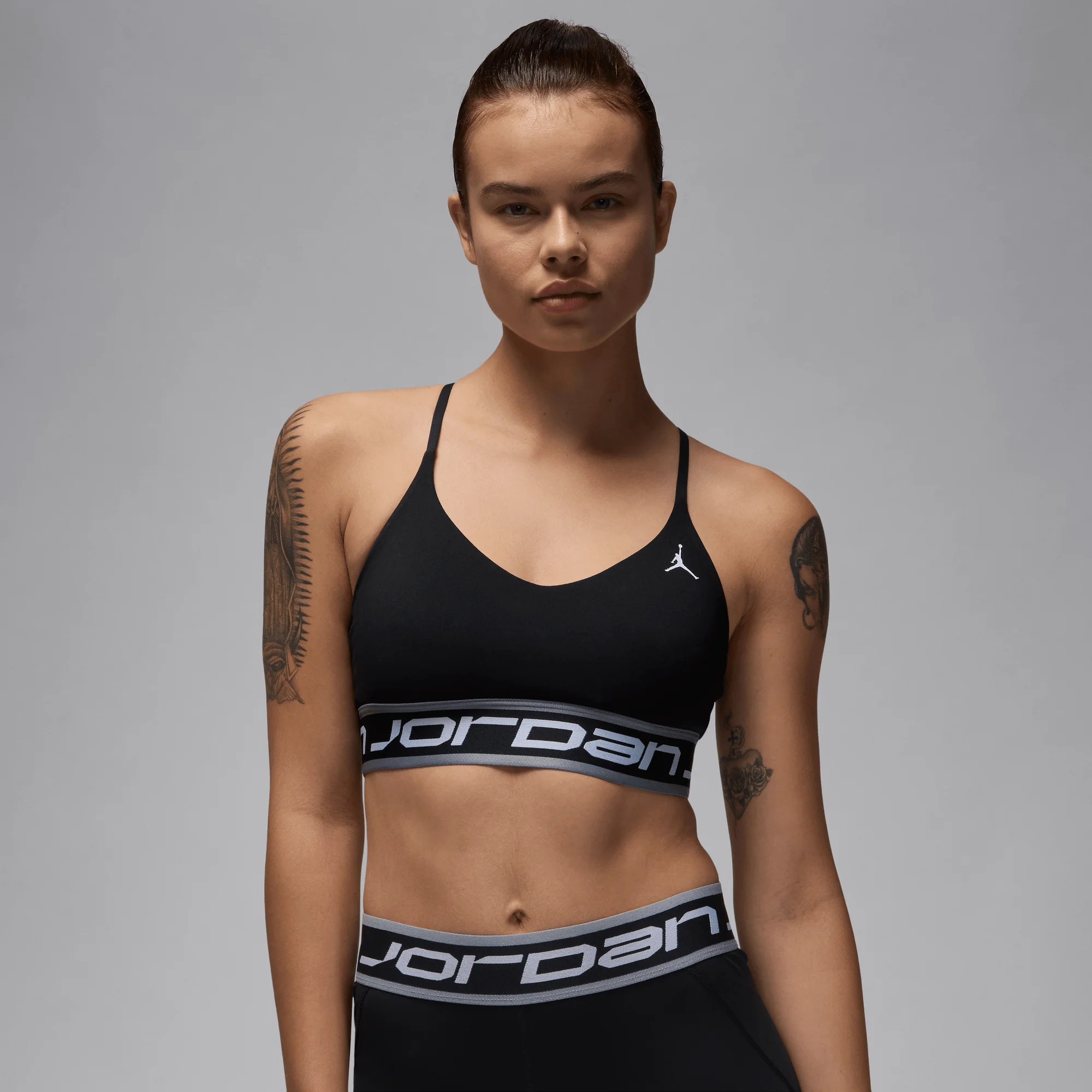 Jordan Sport Indy Women's Light Support Sports Bra Black/Stealth/Black/White