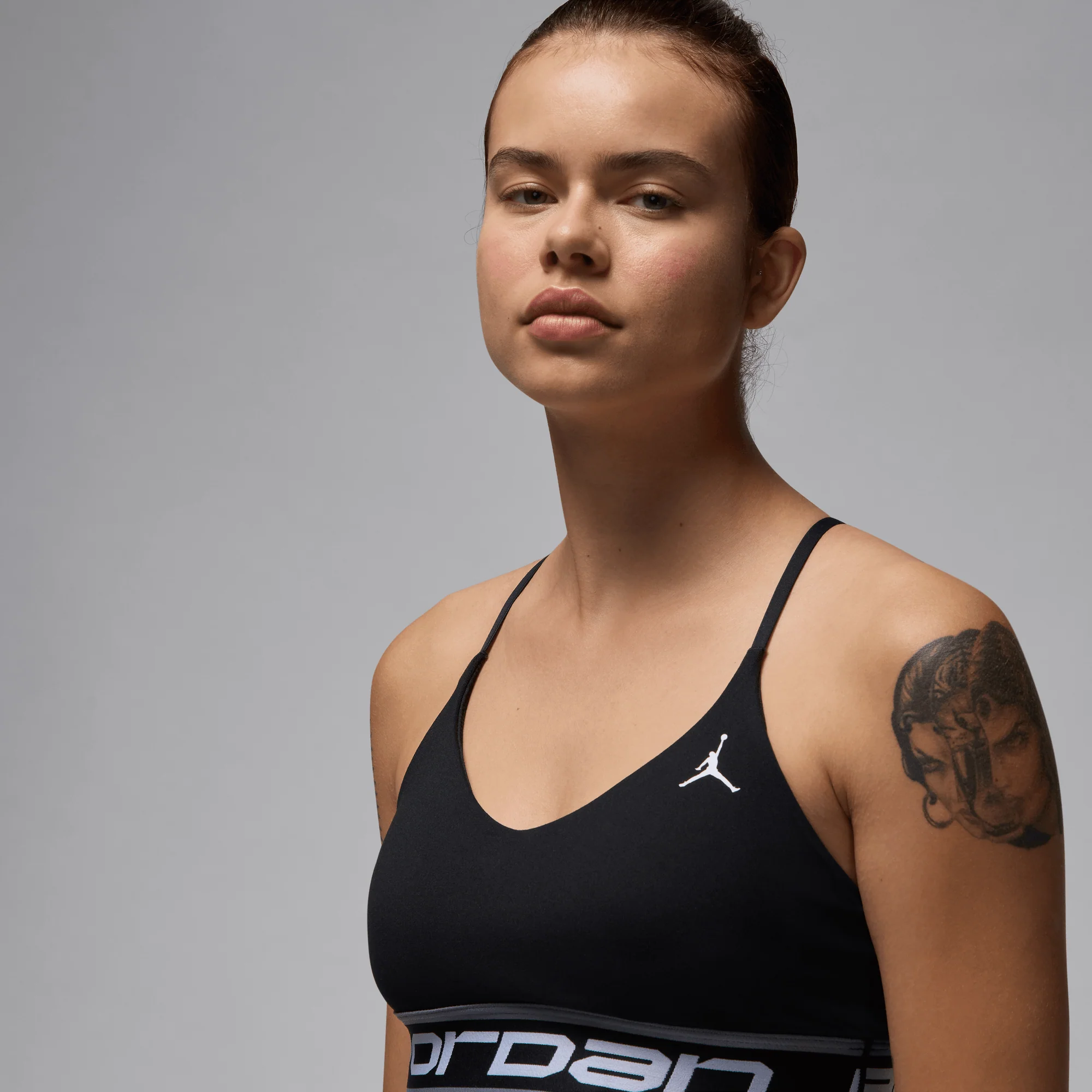 Jordan Sport Indy Women's Light Support Sports Bra Black/Stealth/Black/White - Image 3