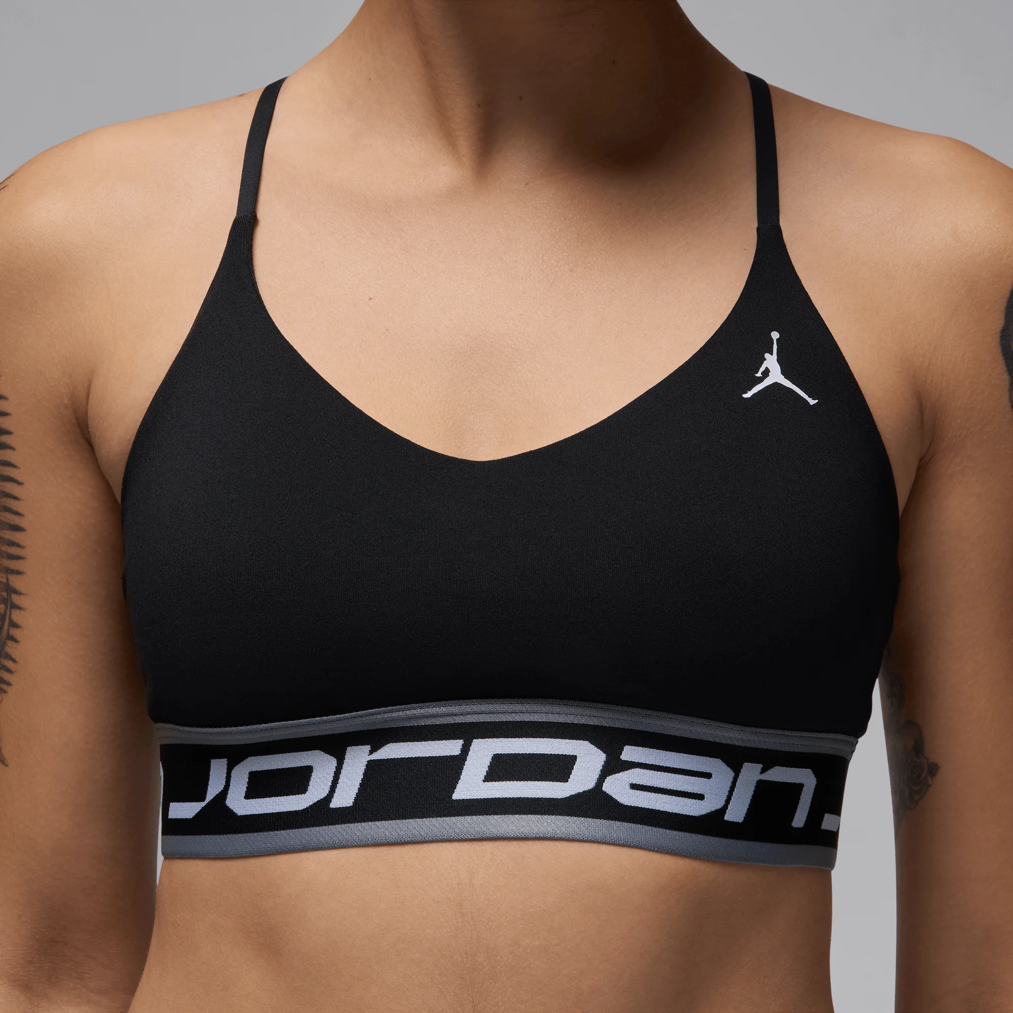 Jordan Sport Indy Women's Light Support Sports Bra Black/Stealth/Black/White - Image 4