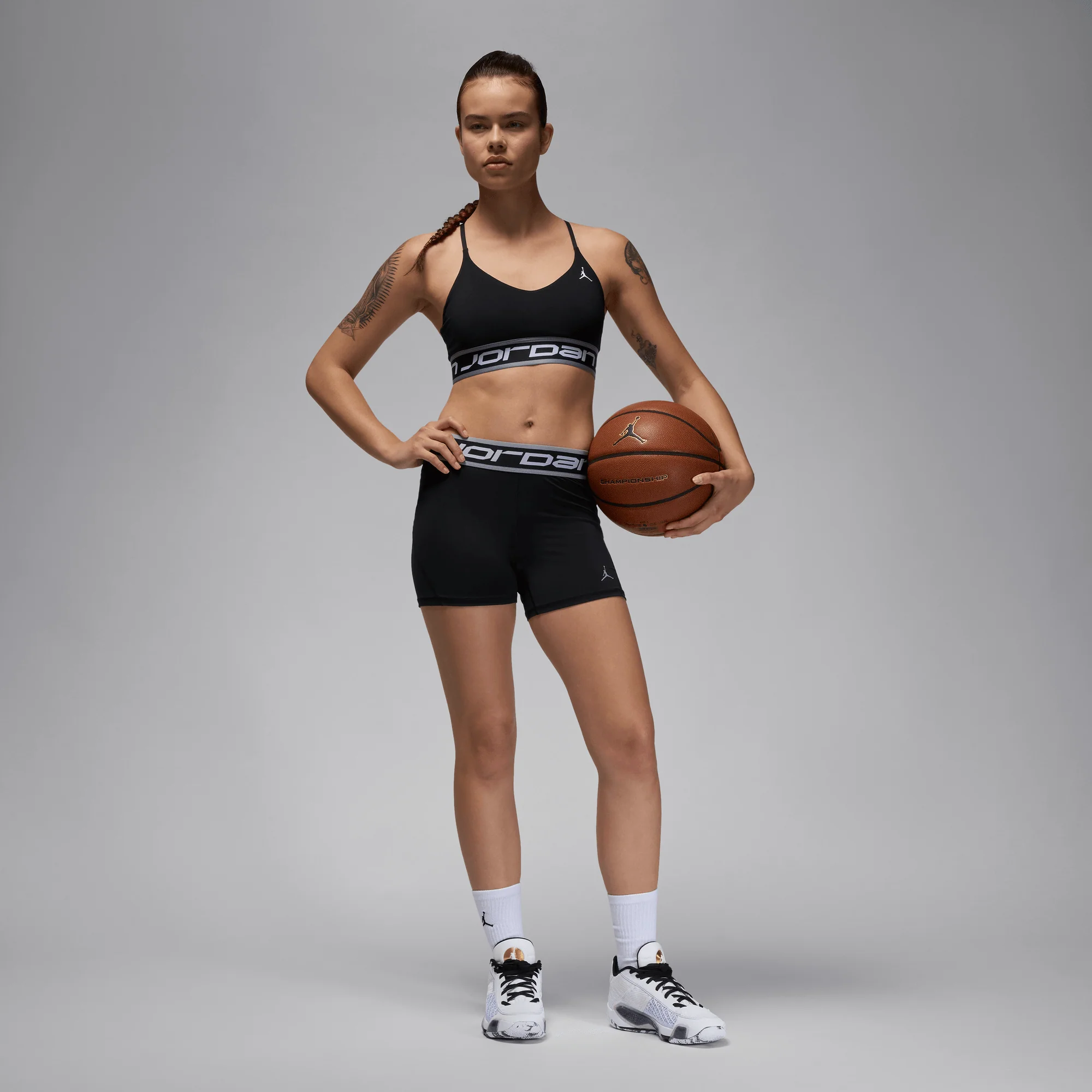 Jordan Sport Indy Women's Light Support Sports Bra Black/Stealth/Black/White - Image 5