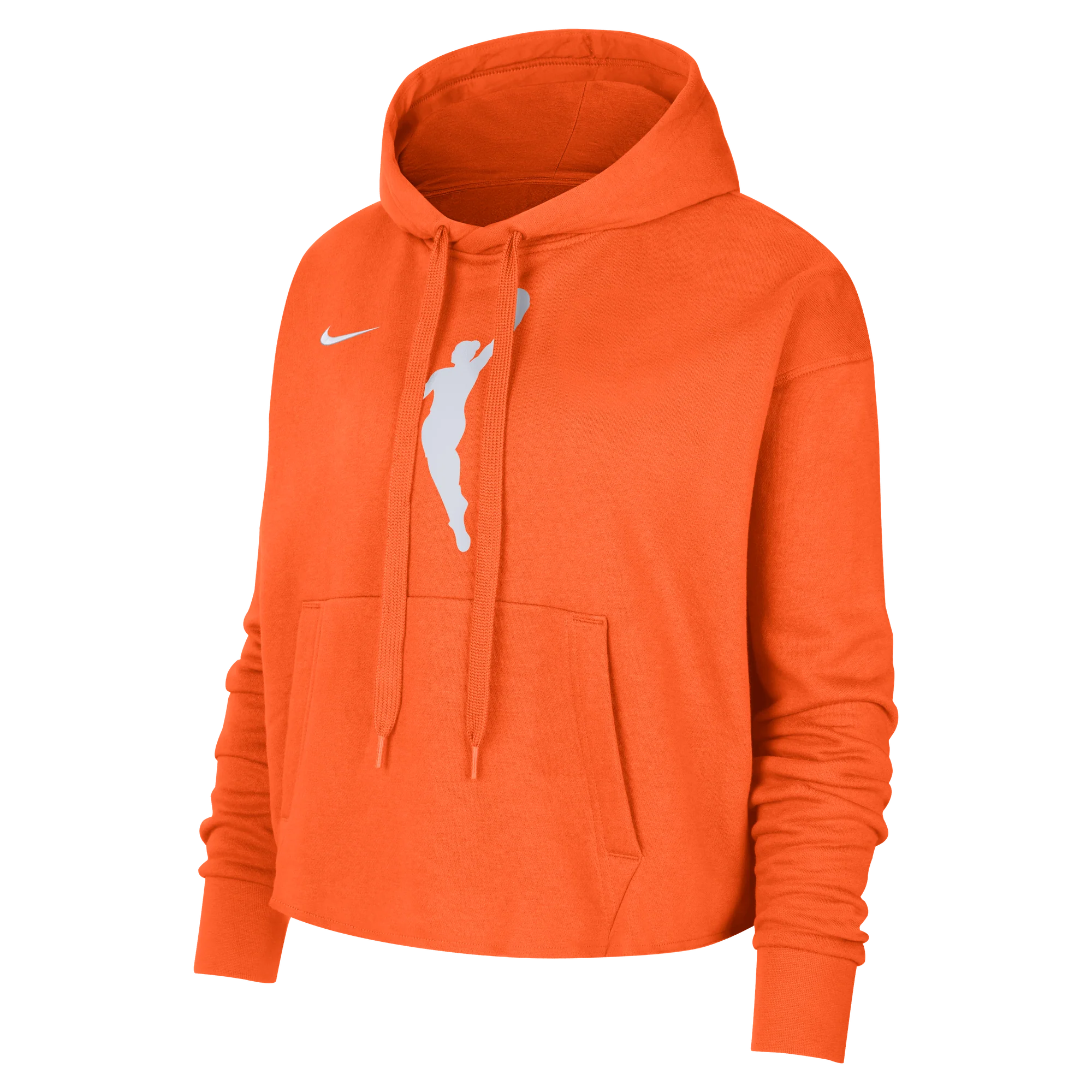 Team 13 Courtside Women's Nike WNBA Cropped Pullover Hoodie Brilliant Orange/Brilliant Orange/White - Image 2
